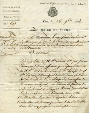 Archives de Vitré_1 M169 estimation du château nomination d'un expert