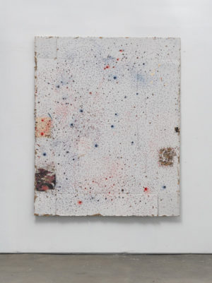 Il fait grand bleu, carbone couleur, carton, collage, Impacts, 196x150x3 cm